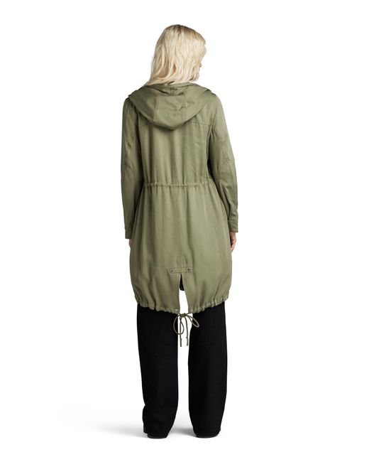 G-Star Green Fluid Fishtail Hooded Parka