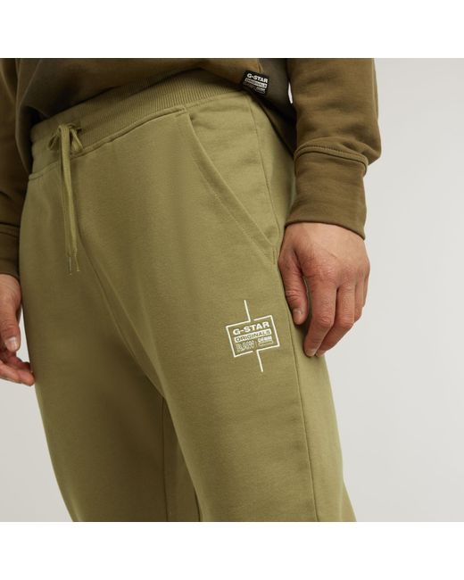 G-Star Green Logo Sweat Pants for men