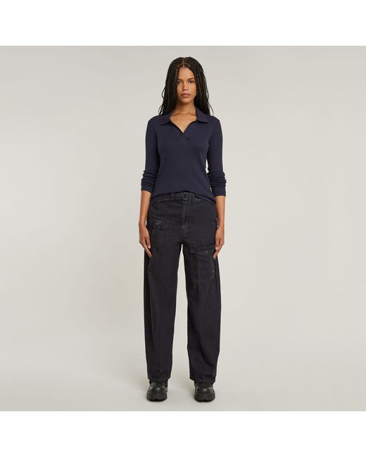 G-Star Black Belted Cargo Loose Jeans