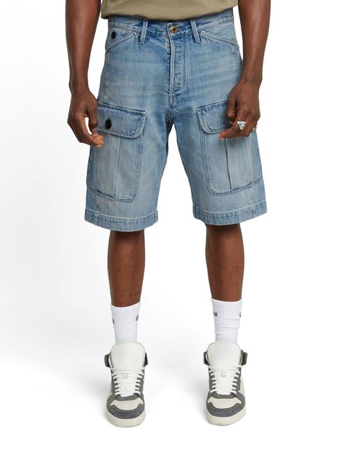 G-Star Blue Bend 3D Cargo Shorts for men