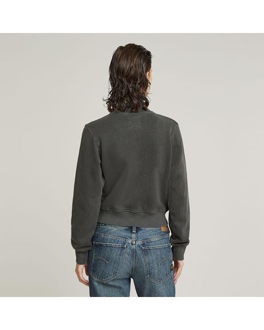 G-Star Overdyed Slim Track Sweaterjack in het Gray
