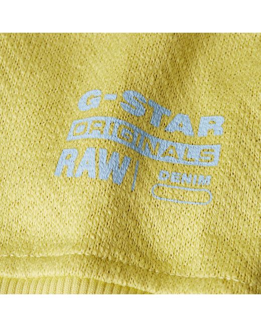 G-Star RAW Musa Stencil Sweatshirt in Yellow für Herren