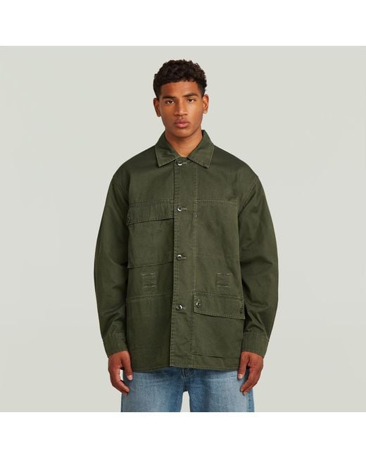 G-Star Green Reversible Overshirt for men