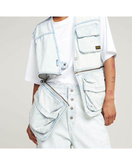 G-Star White Mega Modular Weste