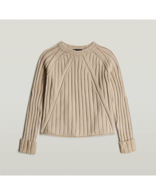 Pull Washed Loose G-Star en coloris Natural