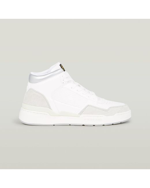 G-Star RAW Attacc Iii Mid Metallic Sneakers in het White voor heren