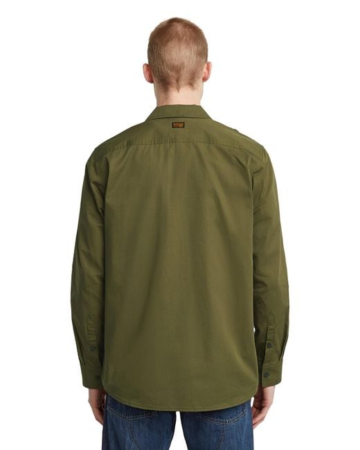 G-Star Green Cargo Pocket Regular Shirt for men