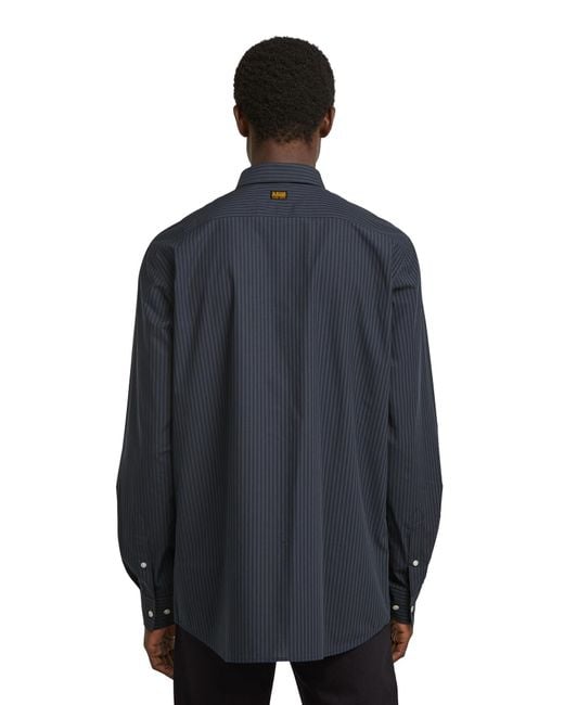 G-Star Blue One Pocket Regular Shirt for men