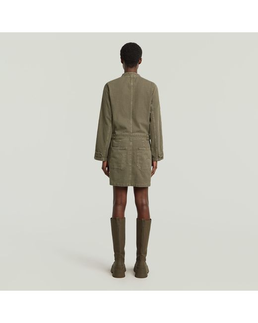 G-Star Green Moto Mini Dress