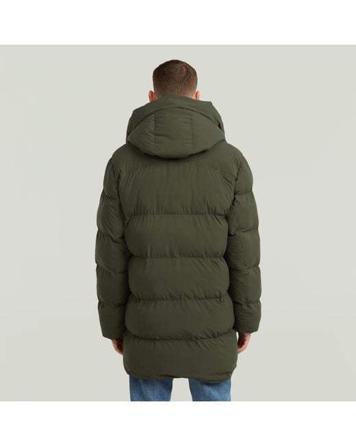 G-Star Green G- Whistler Padded Hooded Parka 2.0 for men