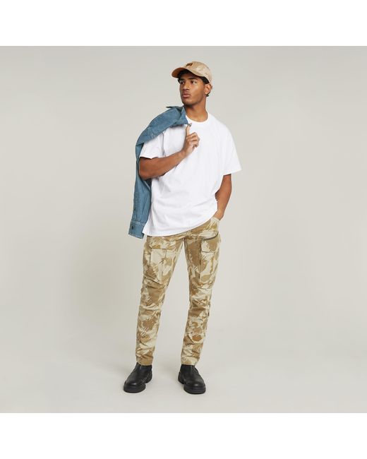 G-Star Rovic Zip 3D Regular Tapered Hose in Natural für Herren