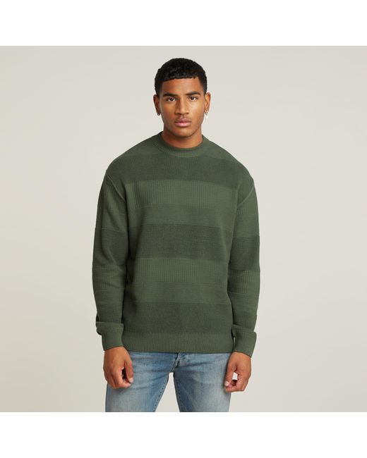 Pull En Maille Structure G Star RAW pour homme en coloris Vert Lyst