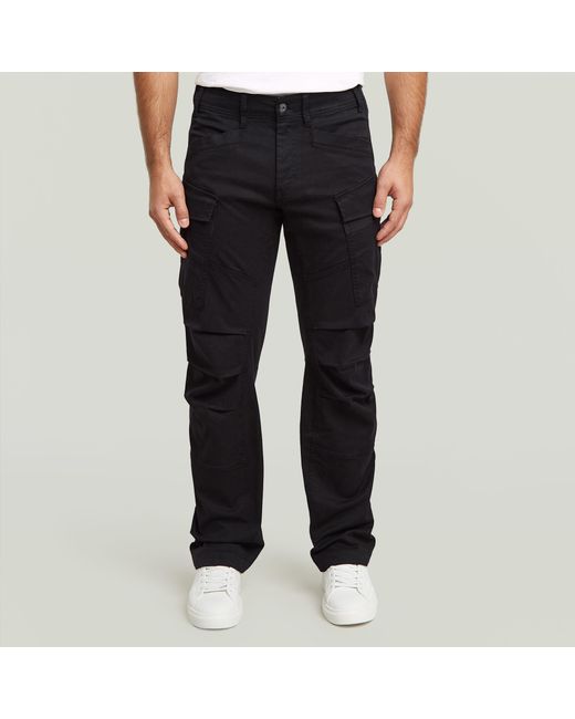 G-Star Black 3D Regular Straight Cargo Pants for men