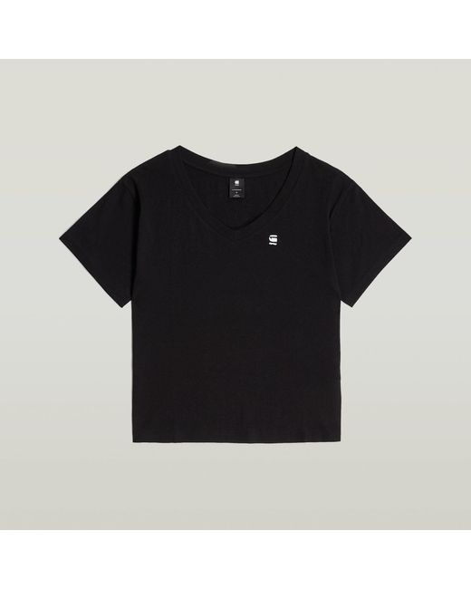 G-Star Open V-Hals Relaxed Top in het Black