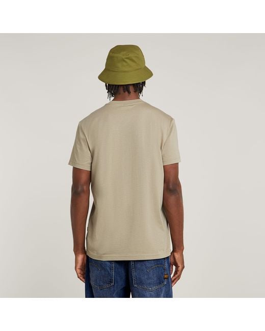 G-Star Shadow Woven Camo Pocket T-Shirt in Natural for Men