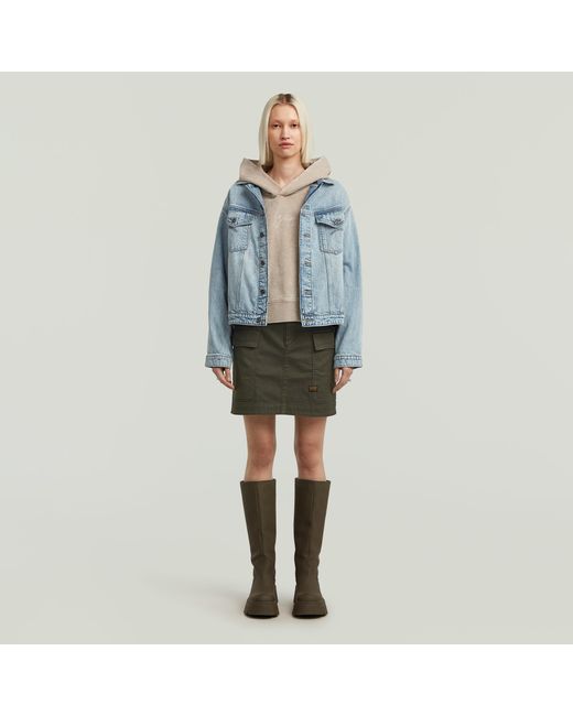 G-Star Natural Washed A Line Script Hoodie Sweater