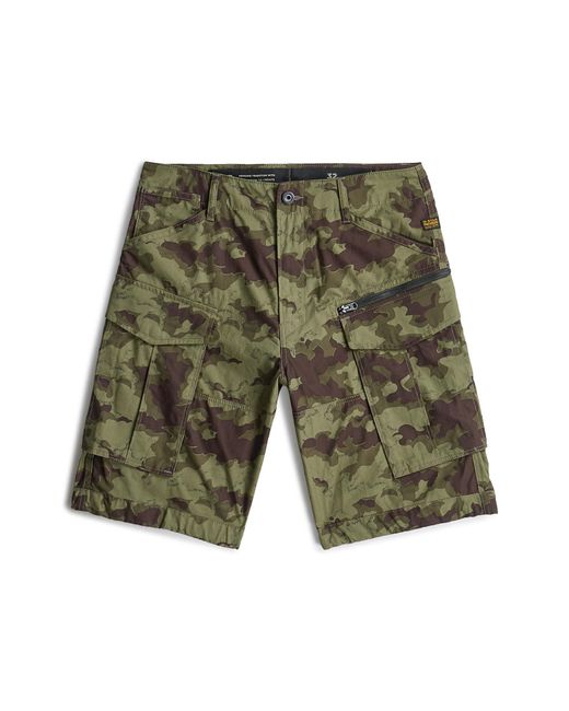 G-Star Green Rovic Zip Relaxed Shorts for men