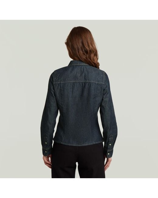 G-Star Blue Kick Slim Hemd