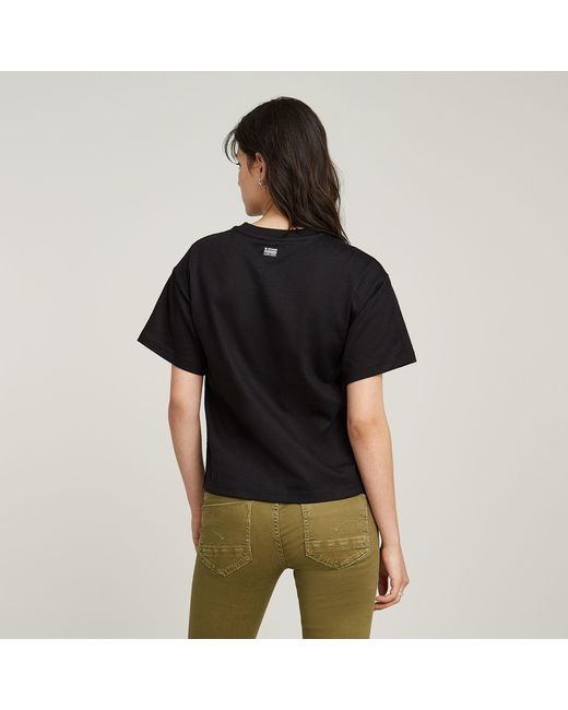 G-Star Side Buttons Relaxed Top in het Black