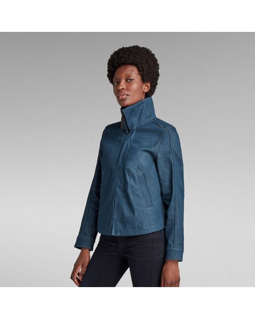 【G-Star】MOWER DENIM OVERSHIRT WMN G-Star Slim Denim Overshirt in Blue | Lyst