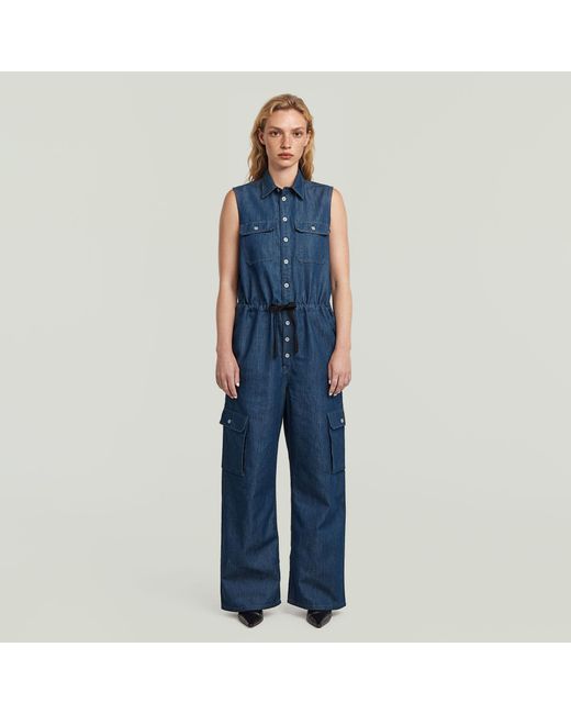 G-Star Soft Utility Jumpsuit in het Blue