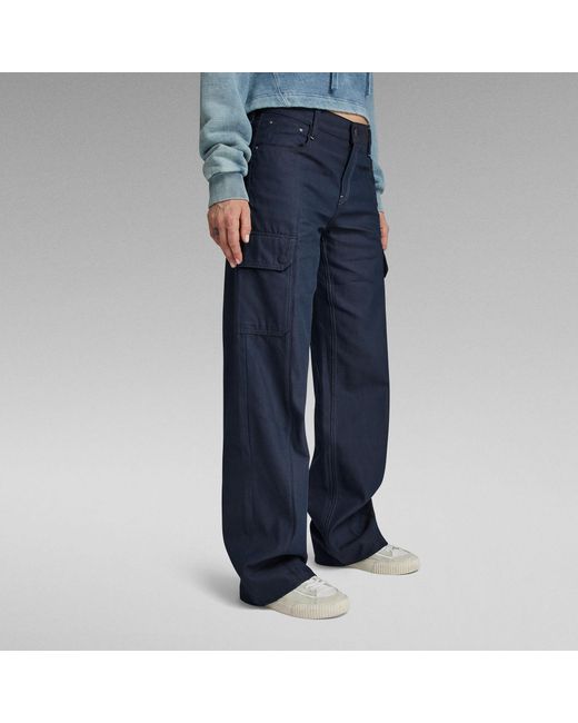 G-Star RAW Judee Cargo Low Waist Loose Jeans in het Blue voor heren