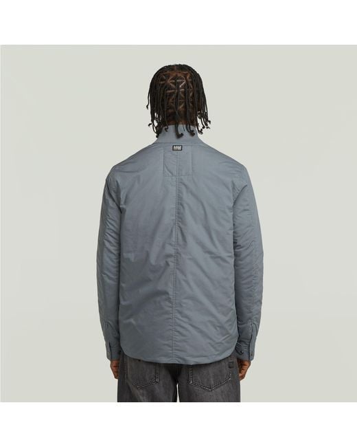 G-Star Lofty Padded Overshirt in het Blue voor heren