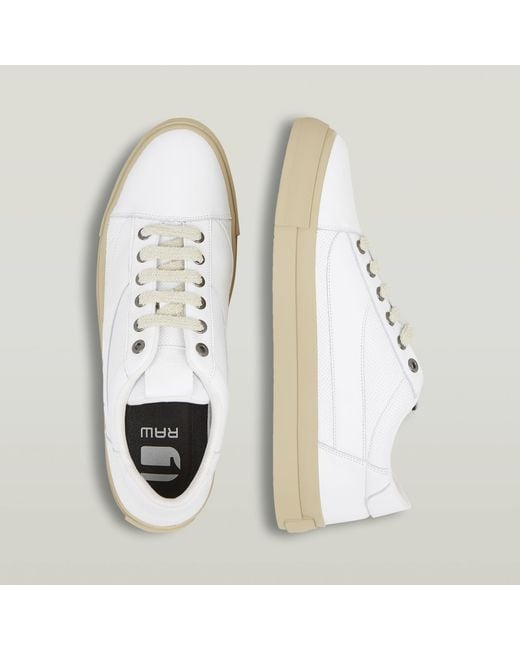 G-Star White Loom Lea Sneakers for men