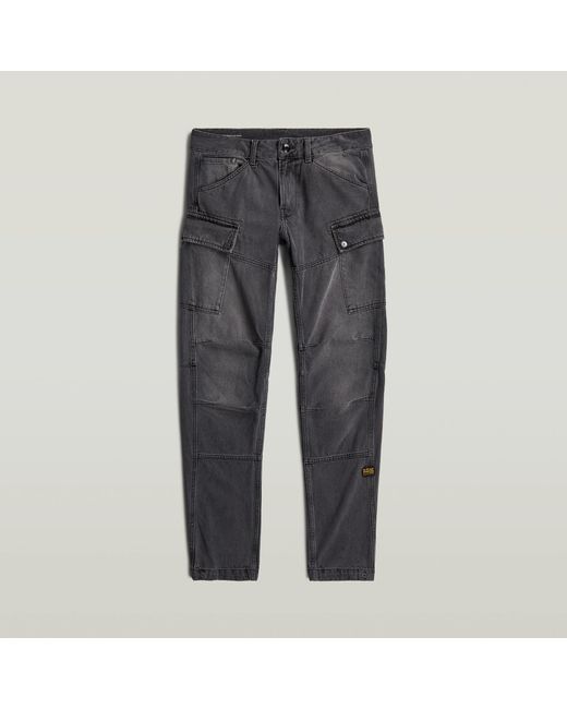 G-Star Gray Roxic Zip Regular Tapered Jeans for men