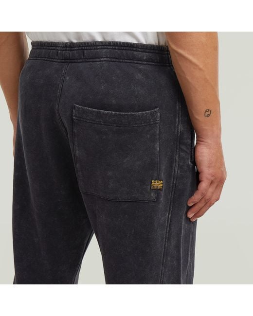 G-Star Black Washed 3D Sweatpants for men