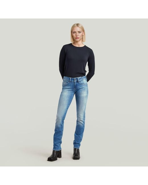 G-Star Blue Midge Slim Straight Jeans