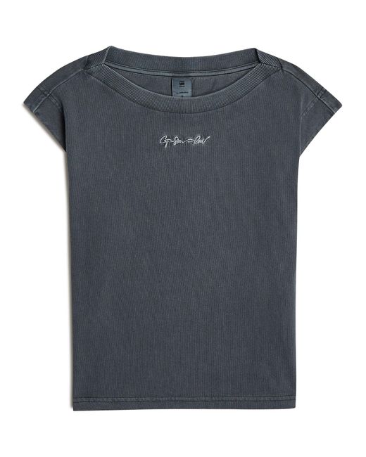 G-Star Blue Mini G-Script Logo Overdyed Top