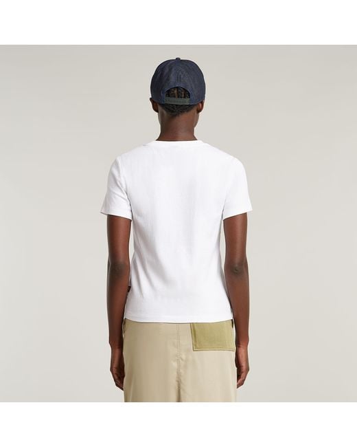 G-Star White Embro Logo T-Shirt