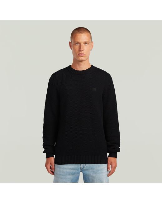 Pull Honey Comb Structure G-Star pour homme en coloris Black