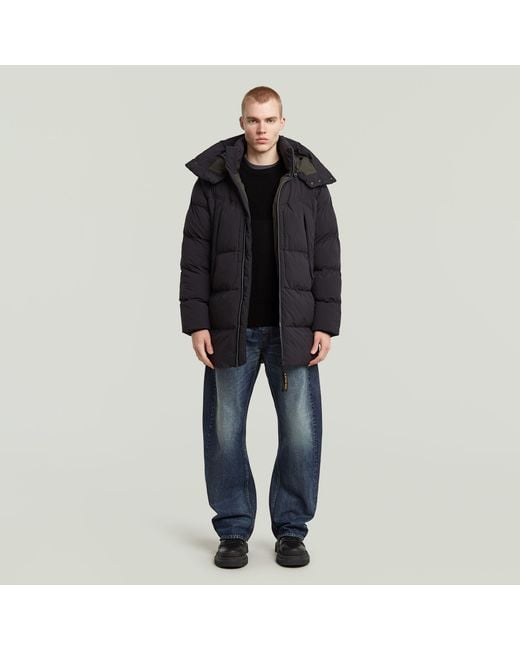 G-Star Black G- Whistler Padded Hooded Parka 2.0 for men