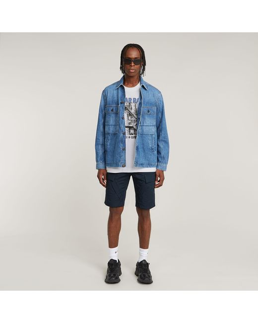 G-Star Stairs Graphic Loose T-Shirt in het White voor heren