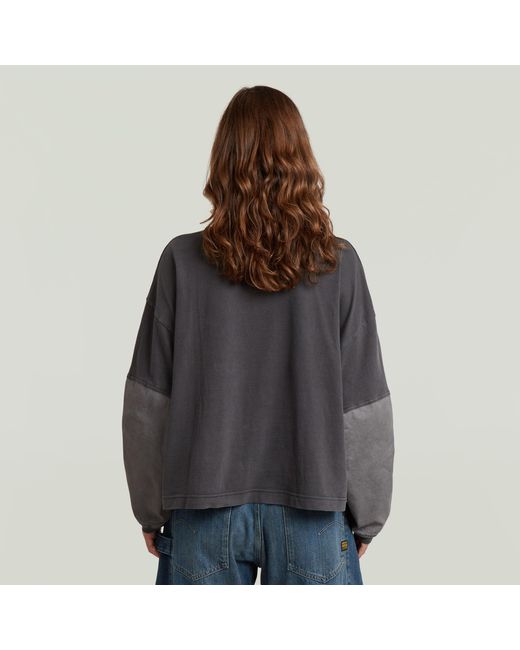 G-Star Washed 3D Mix Oversized T-Shirt in het Gray