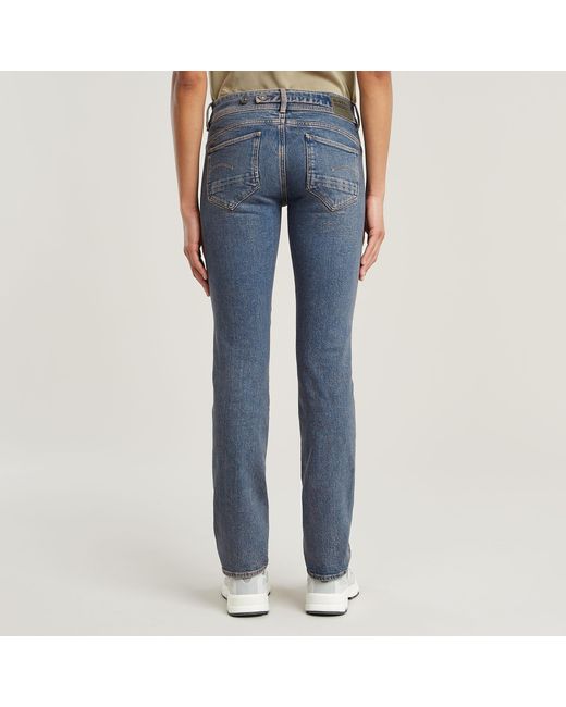 G-Star Midge Slim Straight Jeans in het Blue