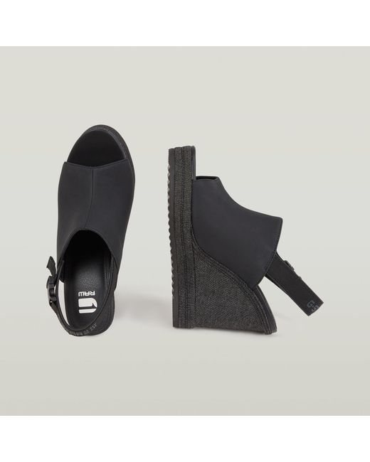 Chaussures Compensées Bodana Strap Tonal G-Star RAW en coloris Black