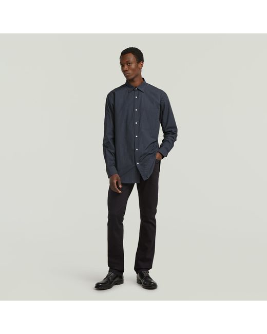 G-Star One Pocket Regular Shirt in het Blue voor heren