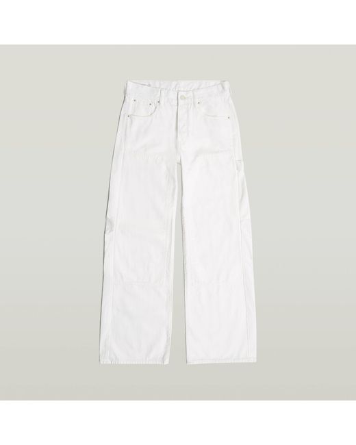 G-Star White Bowey 3D Carpenter Loose Jeans