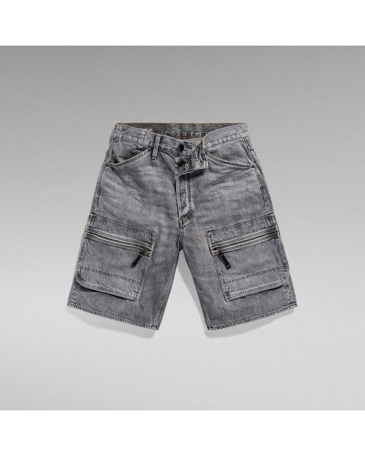 G-Star RAW Denim Cargo Loose Shorts in Gray für Herren