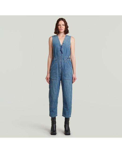 G-Star Blue Relaxed Jumpsuit