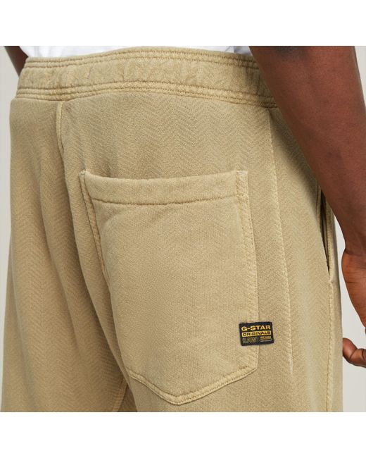 G-Star Bend 3D Loose Overdyed Sweat Pants in Natural für Herren