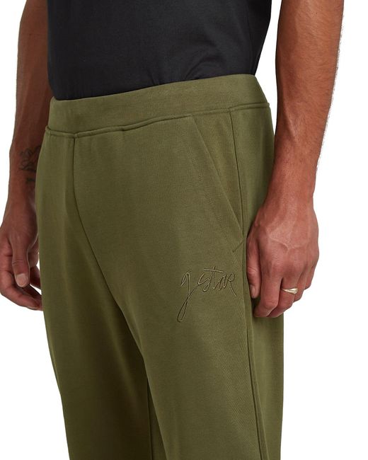 G-Star Green Script Sweatpants for men