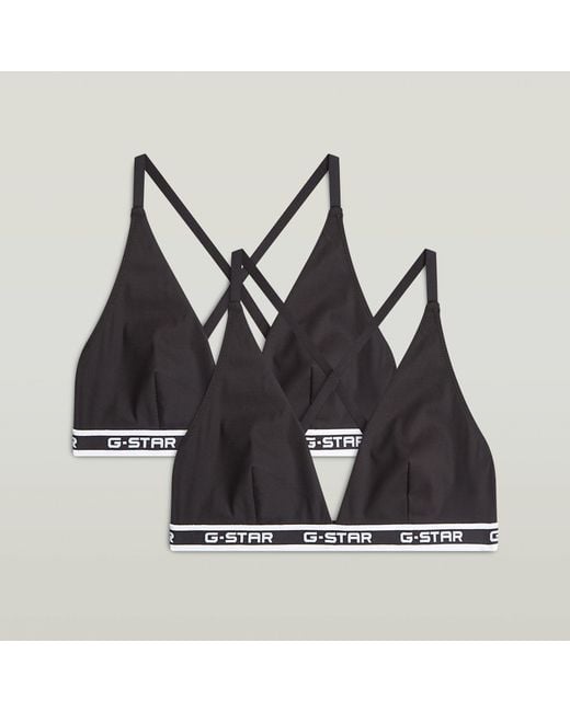 G-Star Black Multiway Triangle Bralette 2-Pack