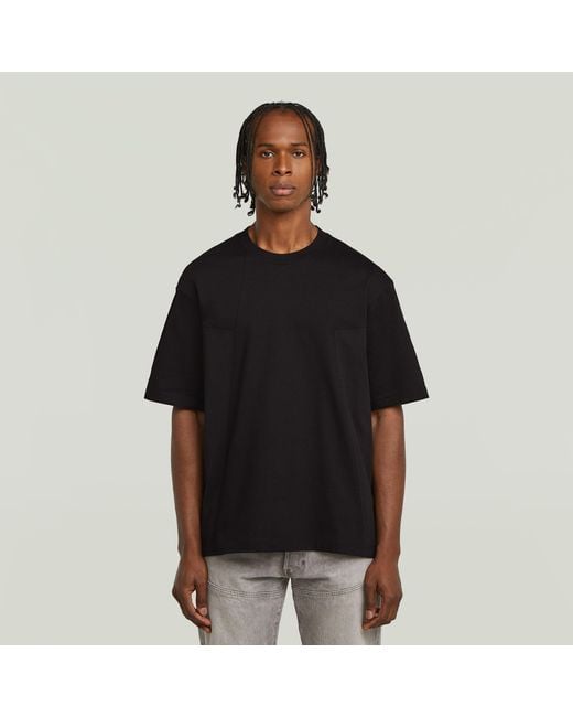 G-Star Men's Black A-Line Boxy T-Shirt