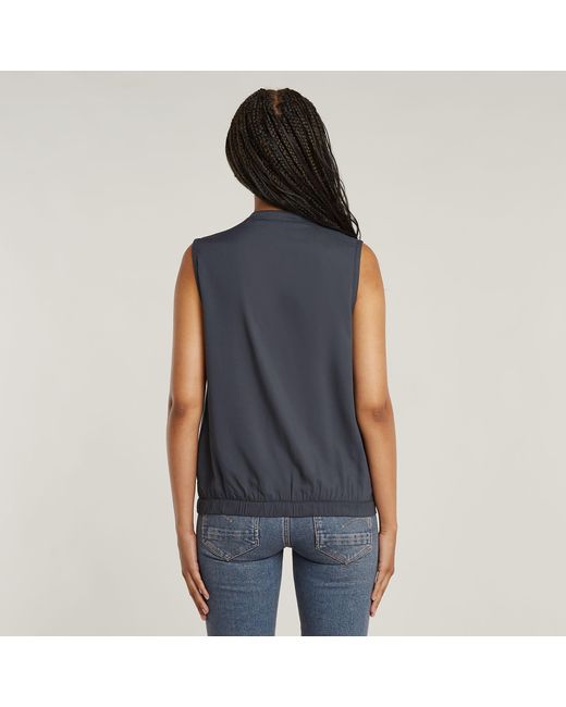 G-Star Stand Up Collar Top in het Blue