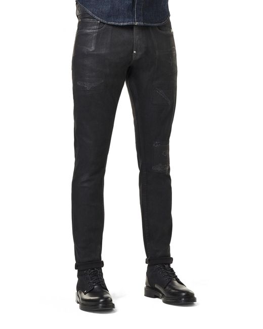 G-Star Black Revend Skinny Jeans for men