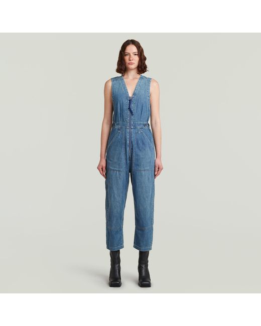 G-Star Blue Relaxed Jumpsuit